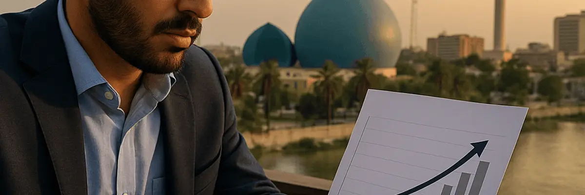 Illustration of business financing for large businesses in Baghdad