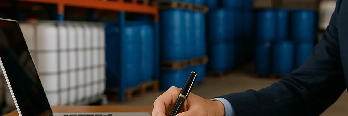 Illustration of business financing for the chemical distribution sector for large businesses