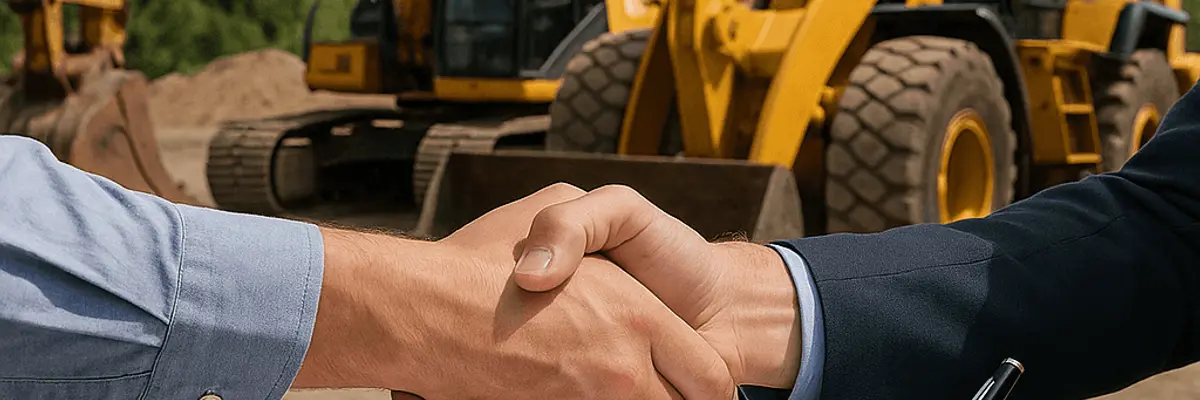 Illustration of business financing for the construction equipment suppliers sector for large businesses