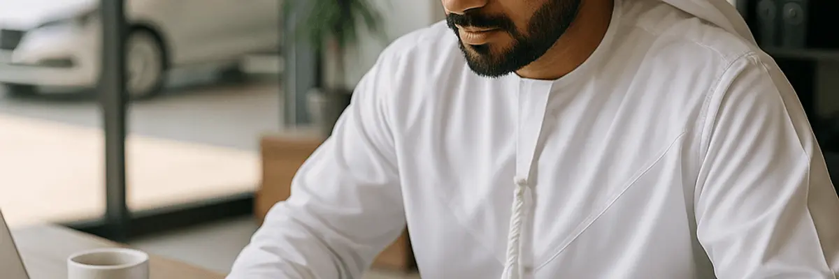 Illustration of business financing for the auto dealership supplies sector for medium businesses in Abu Dhabi