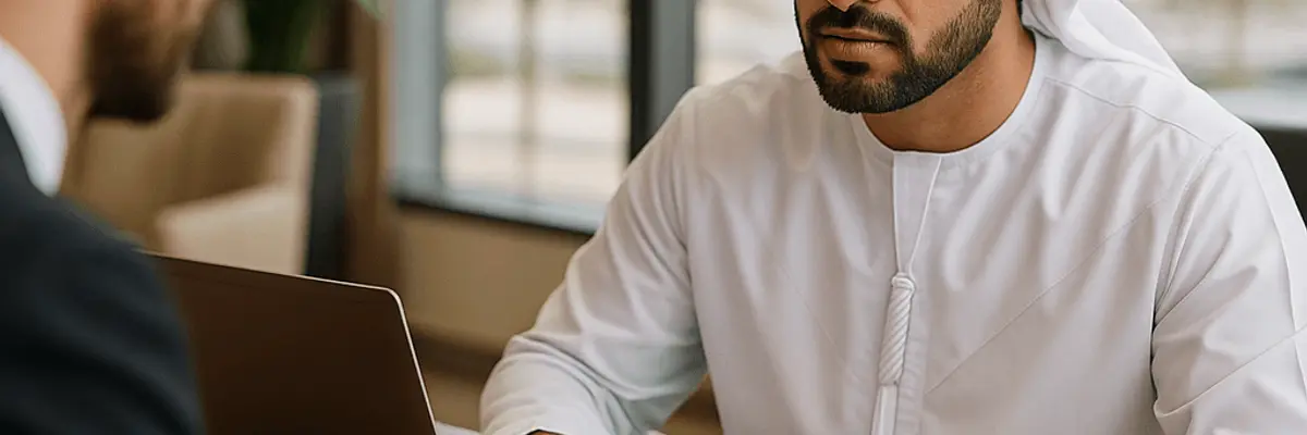Illustration of business financing for the commercial banking services sector for medium businesses in Abu Dhabi