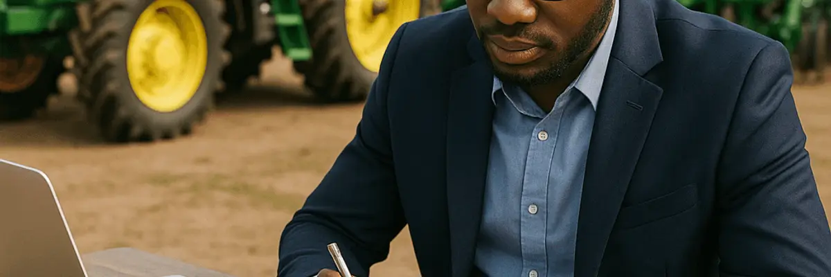 Illustration of business financing for the agricultural equipment and services sector for medium businesses in Accra