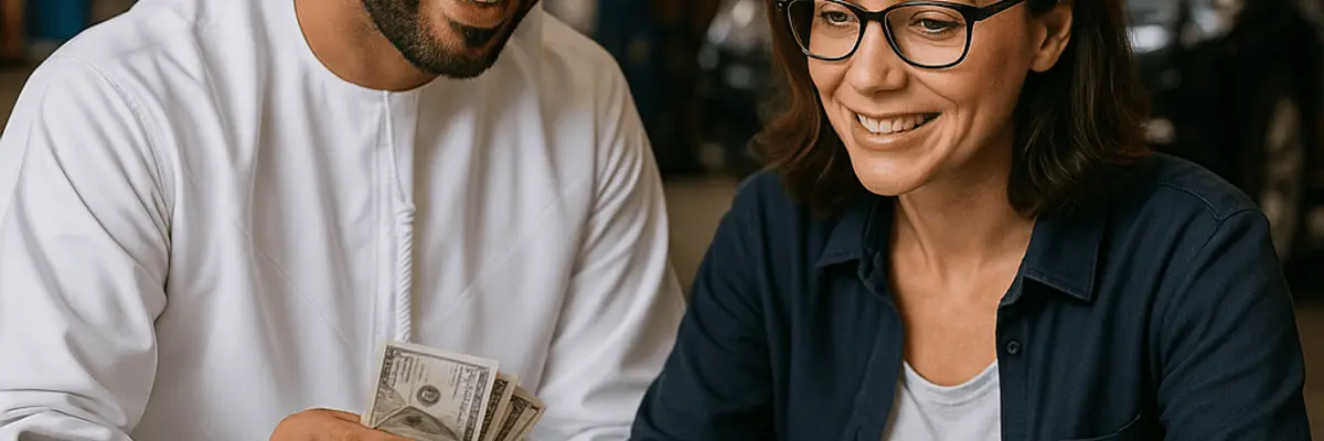 Illustration of business financing for the automotive sector for micro businesses in Abu Dhabi
