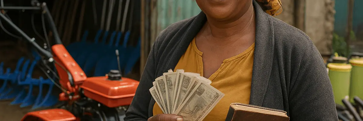 Illustration of business financing for the agricultural equipment and services sector for micro businesses in Addis Ababa