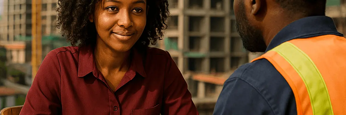 Illustration of business financing for the construction sector for micro businesses for the payroll team in Addis Ababa