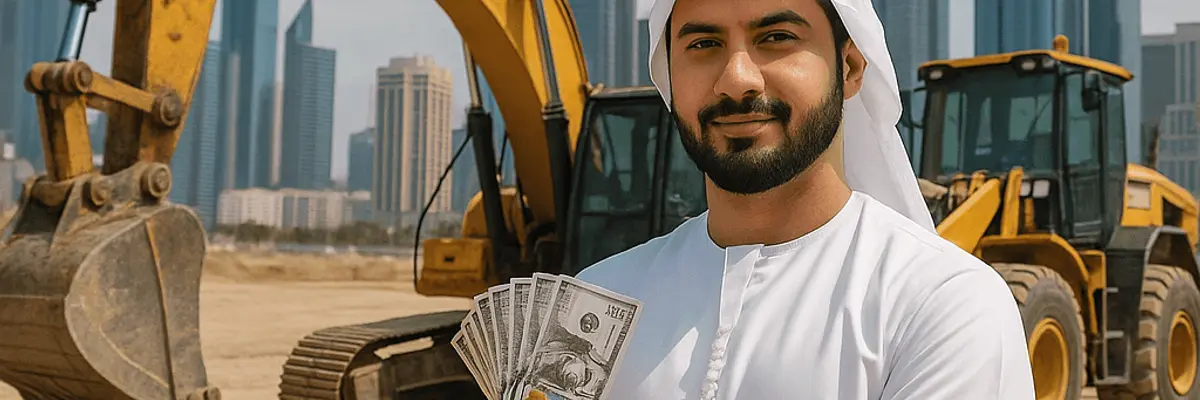 Illustration of business financing for the construction equipment suppliers sector for scale up in Abu Dhabi