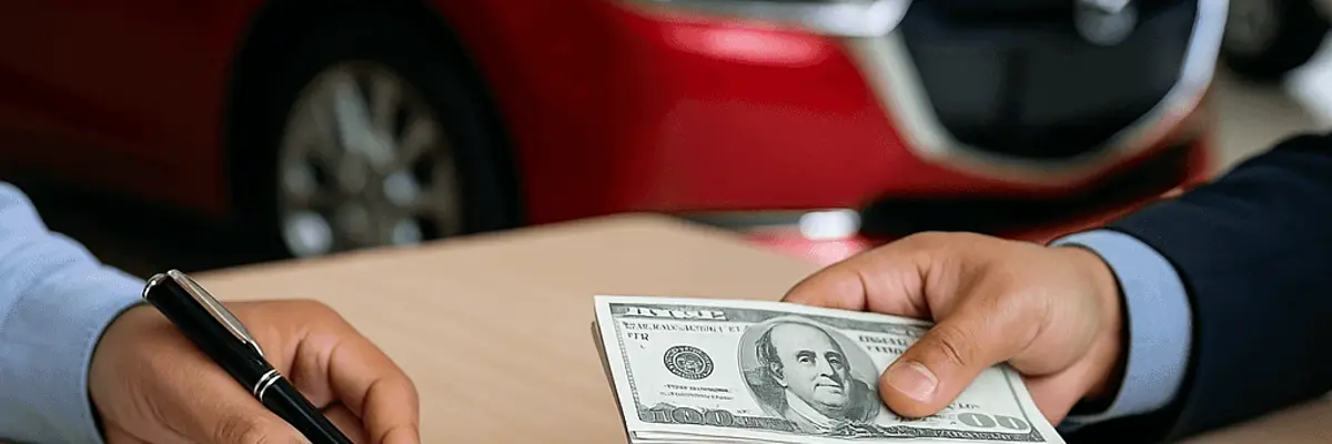 Illustration of business financing for the auto dealership supplies sector for small businesses in Ahmedabad