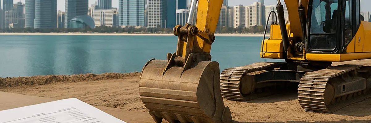 Illustration of business financing for the construction equipment suppliers sector for startup in Abu Dhabi