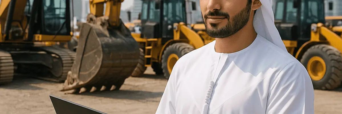 Illustration of business financing for the construction equipment suppliers sector for startup for the founders in Abu Dhabi