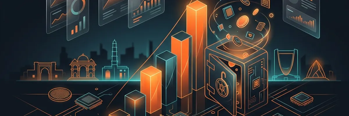 Illustration of business financing for the semiconductors sector for startup in Ahmedabad