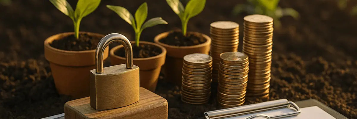Illustration of business financing for the agriculture and agribusiness sector for startup for the compliance department